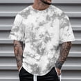 thumbnail image 5 of Tie Dye T Shirts for Men 2026 Summer Casual Short Sleeve Crewneck Camo Print Tee Shirt Streetwear, 5 of 5