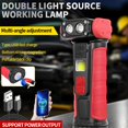 thumbnail image 2 of ZOUBAOQ 1500mAh Rechargeable Work Light COB Work Light Magnetic Emergency Camping Flashlight Suction, 2 of 8