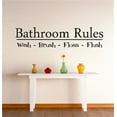 thumbnail image 1 of Do It Yourself Wall Decal Sticker Bathroom Rules Wash Brush Floss Flush Tub Sign Quote Mural 8x20", 1 of 1