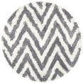 thumbnail image 4 of SAFAVIEH Giuseppe Chevron Shag Area Rug, Ivory/Grey, 8'9" x 12', 4 of 8