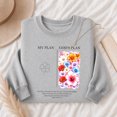thumbnail image 4 of Jollimate God's Plan Sweatshirt, Floral Christian Crewneck, Jesus Lover Gift, Religious Gift, 4 of 6