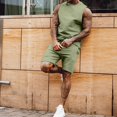 thumbnail image 2 of Vedolay Set For Men Casual Summer Men 2 Piece 2023 Short Set Sleeve Drawstring Casual Fashion Urban Shorts,Green L, 2 of 4