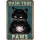 thumbnail image 1 of Placa Metal Vintage Gato Rectangular Pintura Hierro Arte La Pared Del 20x30 Cm, 1 of 9