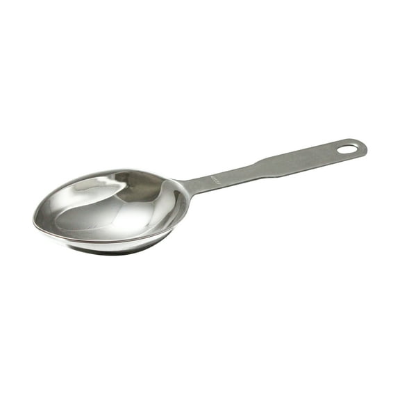 1/8 cup (30 milliliters) heavy duty oval measuring scoop, 8 3/4'' length, stainless steel, comes in each