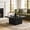 Black, variant on Fnova 31.5" Square Coffee Table, Modern Farmhouse Center Table, Large  Accent Table for Living Room Apartment Lounge Home Decor Furniture