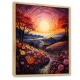 thumbnail image 2 of Designart "Sunset Horizon Painting III" Floral Floater Framed Wall Art Print, 2 of 7