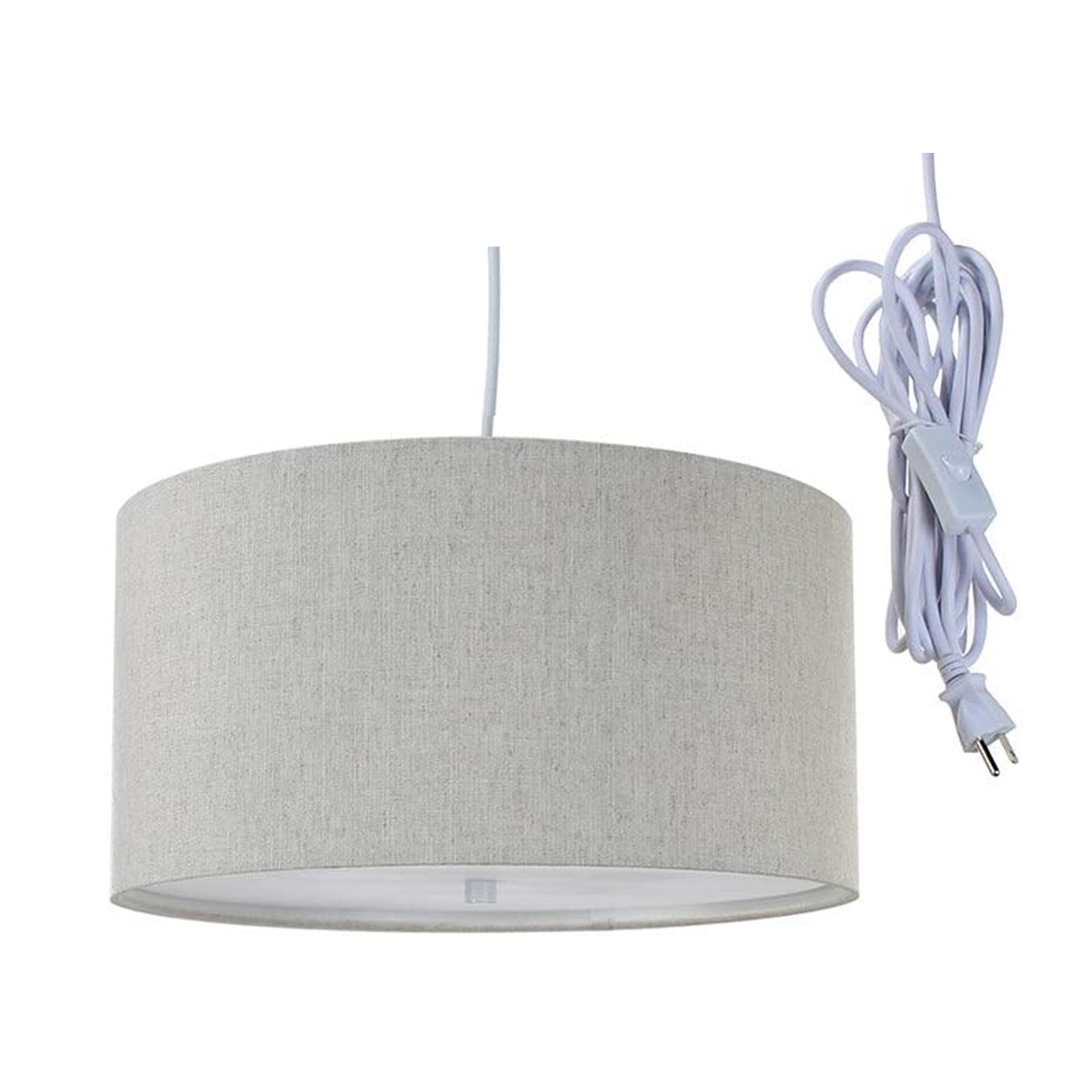 Modern Minimalist Framework Pendant Light White Fabric Shade Cubic Lantern Lamps 