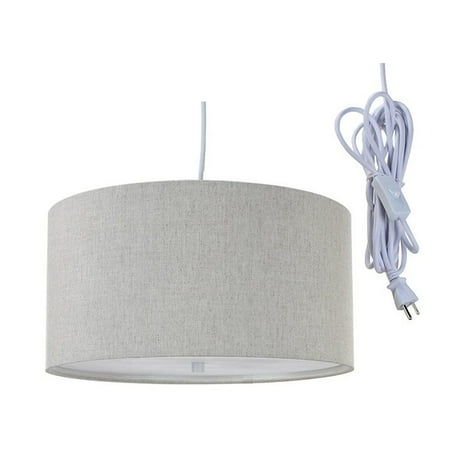 

Home Concept 2 Light 14 Inch Swag Hanging Drum Pendant Textured Oatmeal
