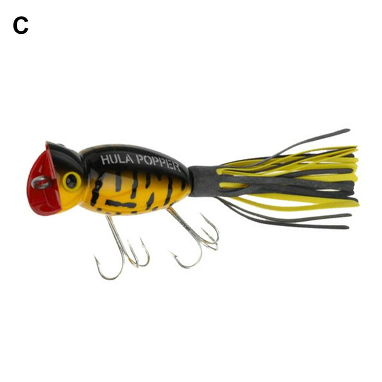 Popper Fishing Lure Skirt Design With Treble Hook - 2in 11g Pike