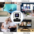 thumbnail image 6 of (2 pack) New Bee 2K Black Webcam with Microphone, Ai Servo for Skype, Zoom, Facetime, YouTube, 6 of 7