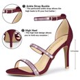 thumbnail image 2 of BLISSFUL STEP Women's Rhinestone Ankle Strap Heel Sandals, 2 of 6