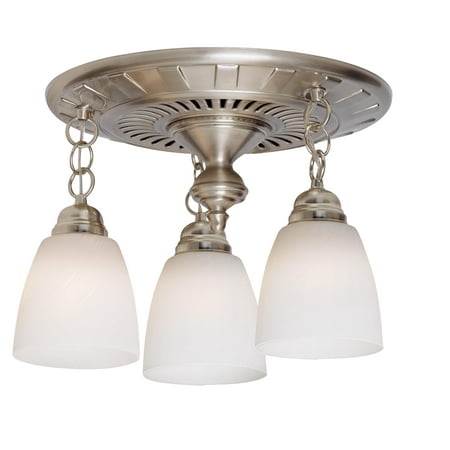 

Garden District Decorative Bathroom Ventilation Fan with Light in Brushed Nickel
