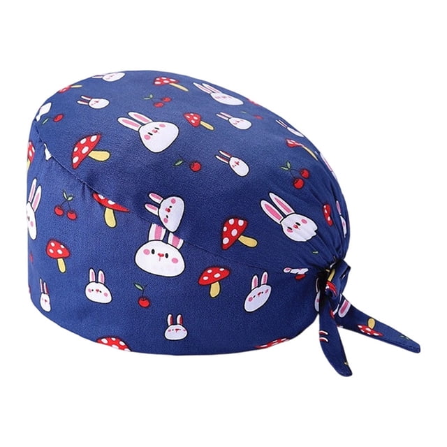 Unisex Scrub Hat with Printed Pattern for Doctors Comfortable Breathable Work Cap Top Choice for Casual Home Wear
