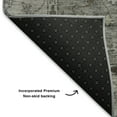 thumbnail image 5 of Addison Rugs Mayfield Premium Machine Washable Traditional Global Pewter Rectangle Rug, 9' X 12' Machine Washable Traditional Global Pewter Oversized Sherpa Throw Blanket, 5 of 6