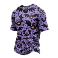 thumbnail image 2 of Halloween Shirts for Men Short Sleeve Round Neck Pumpkin Bat Print Pullovers Causal Loose Funny T Shirts, 3XL, 2 of 7