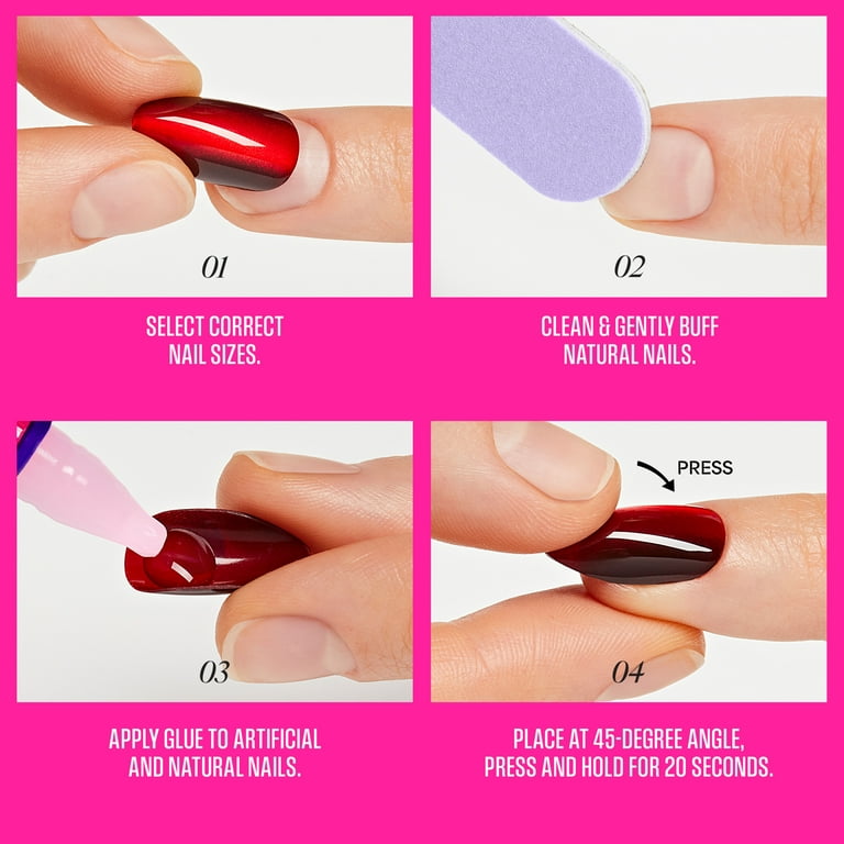Kiss, Press On Nails, 'My Forever Valentine', Medium, 32 Count