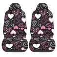 thumbnail image 1 of LAKIMCT Love Heart Pattern Car Seat Covers Vehicle Front Seat Covers Universal Fit Seat Protector, 1 of 9
