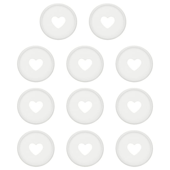 35mm Plastic Book Binding Discs, 11 Pack Discbound Expansion Discs Heart Binder Rings for DIY Notebook Planner, White