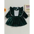 thumbnail image 2 of GXFC Baby Girls Fall Princess Dress Clothes 6M 12M 18M 24M Infant Girls Long Sleeve Corduroy A-line Dress Spring Autumn Clothing for Newborn Girls, 2 of 8