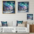 thumbnail image 4 of Designart "Winter Charm Of The Northern Lights III" Northern Lights Floater Framed Wall Art Living Room, 4 of 5