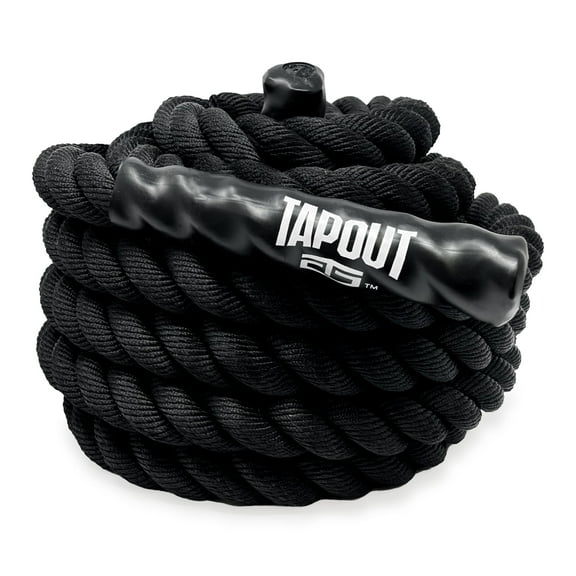 Tapout 30-Foot Battle Rope x 1.5 Inch - Heavy Duty, Durable Design for Full-Body Workout, Strength and Endurance Training