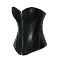 thumbnail image 3 of MISS MOLY Women's Victorian Corset Bustier Top Zipper Basque Overbust Dress Bonded Waist Trainer, 3 of 4