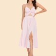 thumbnail image 1 of FcBaudy Camisole Sans Manches Robe Col en V, Robes d'Été pour Femmes, Robes de Mode pour Femmes Robe à Bretelles Colorées Col en V Robe pour Femmes, 1 of 4