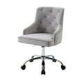 thumbnail image 6 of Velvet Vanity Chair Modern Mid-Back Tufted Button Computer Desk Chair, Swivel Height-Adjustable Accent Home Office Chair., 6 of 7