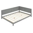 thumbnail image 6 of Tcbosik Full Size Daybed, Modern L-Shaped Bed Frame, Sofa Bed for Living Room, Guest Room, Bedroom, Wood Slats Support, No Box Spring Needed, Gray, 6 of 9