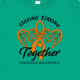thumbnail image 4 of Inktastic Leukemia Awareness Staying Strong Together and Orange Ribbon Boys or Girls Baby T-Shirt, 4 of 5