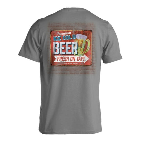 Live Oak Brand Mens Premium Ice Cold Beer On Tap Short Sleeve T-shirt
