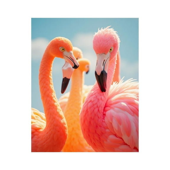 Paint by Numbers Kit for Adults, Pink Flamingos In Sunlight Paint by Numbers, Easy Paint by Numbers Kit for Adults Beginner, DIY Adult Paint by Number Kits on Canvas, Home Decor