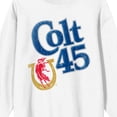 thumbnail image 2 of Colt 45 Logo Crew Neck Long Sleeve White Adult Sweatshirt-Medium, 2 of 3
