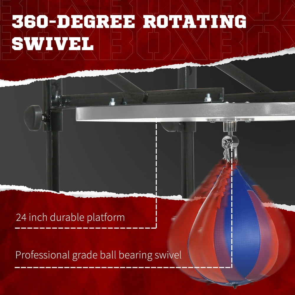 Resenkos Adjustable Speed Bag Platform, Wall Mounted Speed Bags for Boxing, with 360-Degree Swivel and 10'' Speedbag