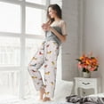 thumbnail image 5 of Salouo Dachshund Dog Puppy Print Women's Pajama Pants Casual Loose Sweatpants PJs Flowy Pants Drawstring Palazzo for Women Wide Leg Pants Lounge Pajama -Large, 5 of 8