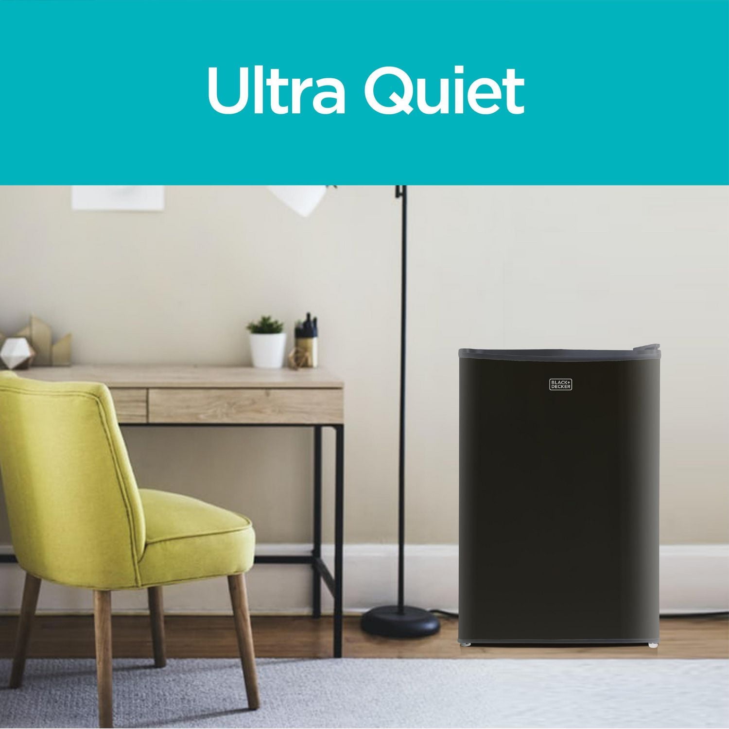 Black + DeckerBCRK43B Réfrigérateur compact Energy Star Mini-réfrigérateur à porte simple avec congélateur, 4,3 pieds cubes, noir