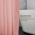 thumbnail image 3 of Debonair Waterproof PEVA Bathroom Shower Curtain Liner With Weighted Bottom - 72" x 72" ,Pink, 3 of 10