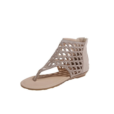 

Ymiytan Women Sparkly Jeweled Thong Boho Sandals Bling Rhinestone Flip Flops with Crystal Diamond Flat Beach Sandals Shoes