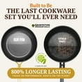 thumbnail image 6 of Granitestone Armor Max 11 Inch Frying Pan, Hard Anodized Skillet Non Stick, 4 Quart Saute Pan with Lid, Multipurpose Cooker, Jumbo Cooker NonStick Deep Frying Pan, Skillet, Gold Handles, 6 of 9