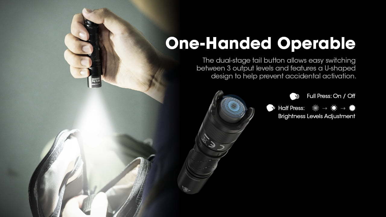 Nitecore MT1A Pro 800 Lumen Rechargeable EDC Flashlight + Nitecore Sticker