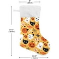 thumbnail image 2 of Coolnut Halloween Pumpkins Christmas Stockings Black Cat Christmas Presonalized Large Stocking Sock, Set of 1 Xmas Party Winter Decor Candy Bag Family Holiday Gift, 17.7 Inch, 2 of 7