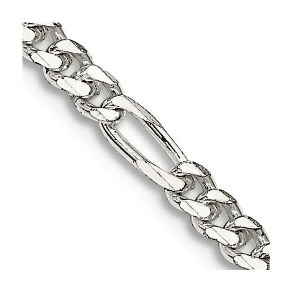 925 Sterling Silver 3mm Figaro Chain Necklace 26 Inch Chain Necklace for Women and Men - 9.1 Grams