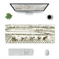 thumbnail image 3 of Disketp Gaming Mouse Pad Rice Harvest Pattern Large Mouse Mat Long Extended Desk Pad Non-Slip Rubber Mice Pads Stitched Edges Thin Pad (11.8x31.5 Inch), 3 of 9