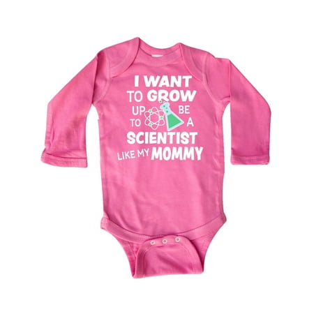 

Inktastic I Want To Grow up To Be a Scientist Like My Mommy Gift Baby Boy or Baby Girl Long Sleeve Bodysuit