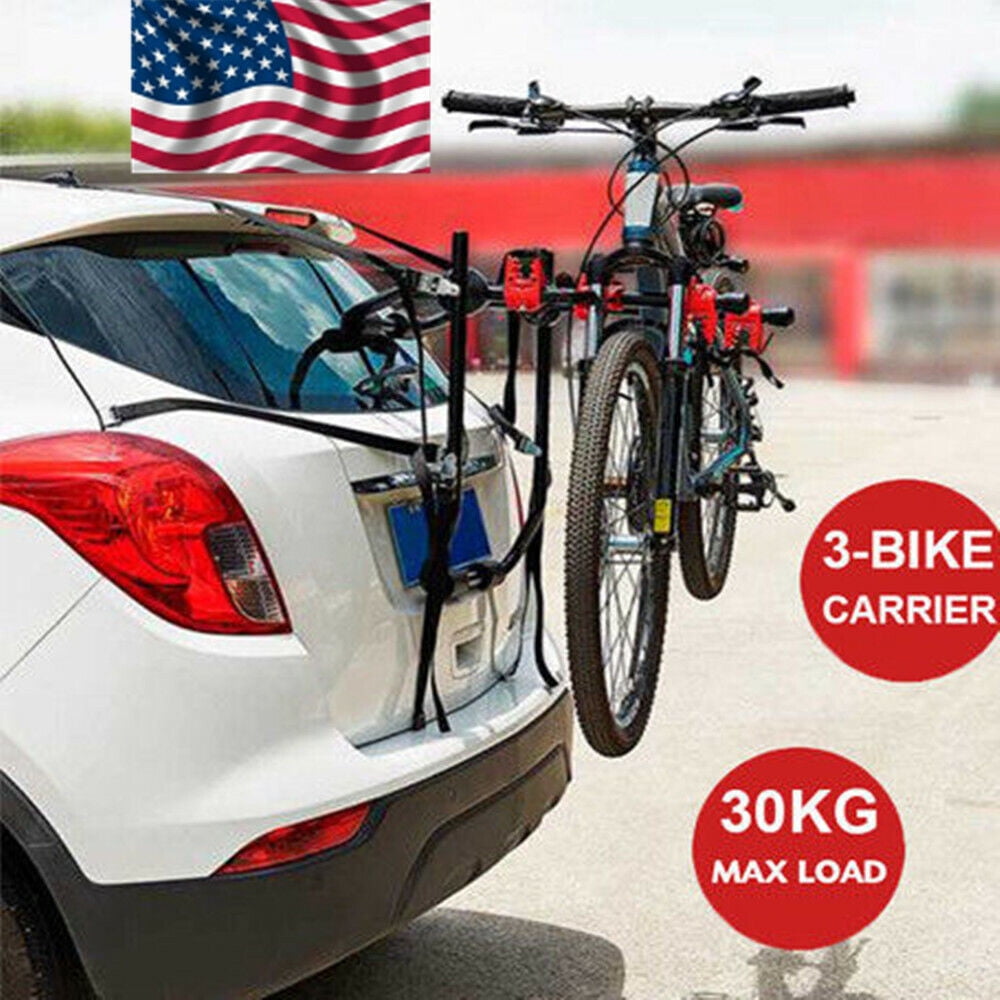 Bike Rack For Car Trunk Mount 3 Bicycle Carrier Sedan Hatchback Minivan SUV Portable 3 Bike Trunk Mount Hatchback SUV or Car Sport Bicycle Carrier Rack Walmart