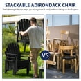 thumbnail image 4 of Cobiod Stackable HDPE Adirondack Chair,All- Weather-Resistant Outdoor Chair for Patio,Black., 4 of 8