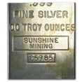 thumbnail image 4 of 100 oz Silver Bar - Sunshine (1983/Vintage/Struck), 4 of 4