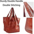 thumbnail image 5 of Women's Large Handbag, Oversized Leather Tote, Oversized Bucket Purse and Work Tote, 5 of 5