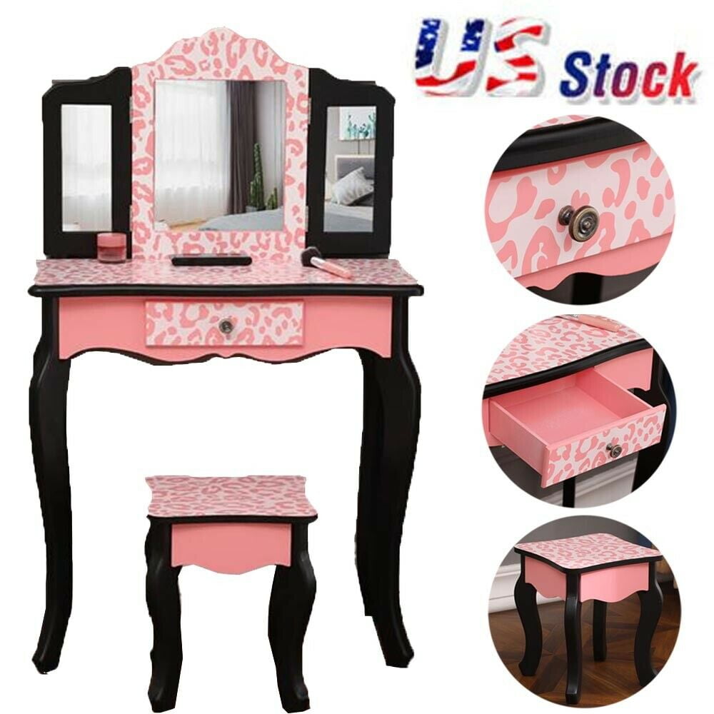 leopard print dressing table