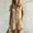 Khaki, variant on Women's Romper Short Sleeve Ruffle Hem Button Down Short Jumpsuits Summer Casual Trendy Collar Rompers with Pocket